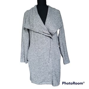BB Dakota sz Small Women’s Long Grey Zipper Cardigan Swacket
